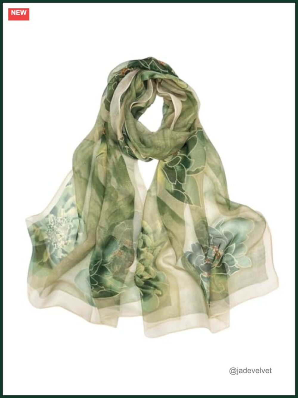Lightweight Floral Scarf Shawl for Women – Polyester UV Sun Protection Head
